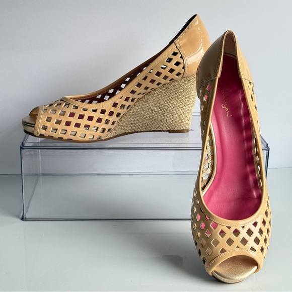 Lilly Pulitzer Resort Wedges Beige Size 8.5 M - Picture 5 of 12